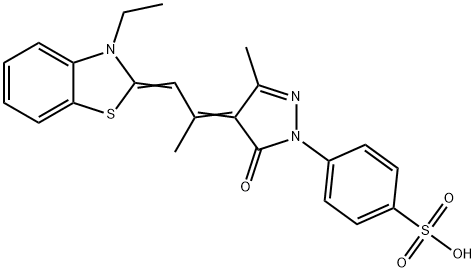 4-[4-[2-(3-ethyl-2(3H)-benzothiazolylidene)-1-methylethylidene]-4,5-dihydro-3-methyl-5-oxo-1H-pyrazol-1-yl]benzenesulphonic acid