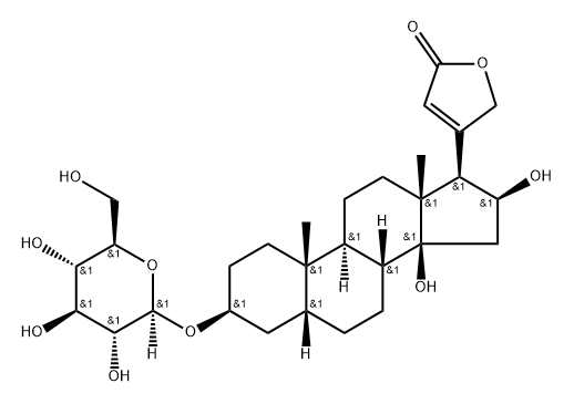 3β-(β-D-Glucopyranosyloxy)-14,16β-dihydroxy-5β,14β-carda-20(22)-enolide