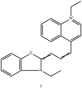 1-ethyl-4-[3-(3-ethyl-3H-benzoxazol-2-ylidene)prop-1-enyl]quinolinium iodide