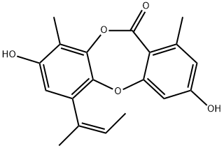 3,8-Dihydroxy-1,9-dimethyl-6-[(Z)-1-methyl-1-propenyl]-11H-dibenzo[b,e][1,4]dioxepin-11-one