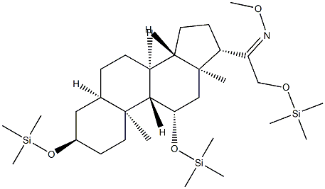 3α,11β,21-Tris(trimethylsiloxy)-5β-pregnan-20-one O-methyl oxime