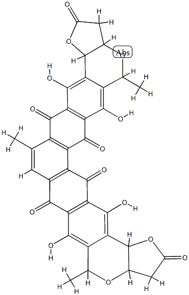 1,3a,10,11a,12,14a,19,20a-Octahydro-4,9,15,18-tetrahydroxy-6,10,19-trimethyl-2H,8H-difuro[3,2-b:3',2'-b']pentapheno[2,3-d:10,11-d']dipyran-2,5,8,13,16,17-hexone