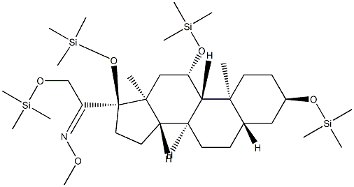 3α,11β,17,21-Tetrakis(trimethylsiloxy)-5α-pregnan-20-one O-methyl oxime