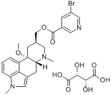 5-bromo-3-(10-methoxy-1,6-dimethylergolin-8beta-ylmethoxycarbonyl)pyridinium hydrogen [R-(R*,R*)]-tartrate