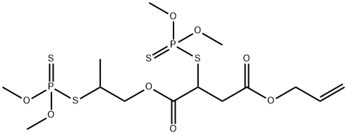 2-[(Dimethoxyphosphinothioyl)thio]succinic acid 4-allyl=1-[2-[(dimethoxyphosphinothioyl)thio]propyl] ester