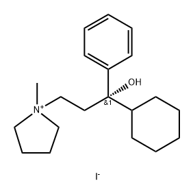 (+)-1-(3-Cyclohexyl-3-hydroxy-3-phenylpropyl)-1-methylpyrrolidinium io dide