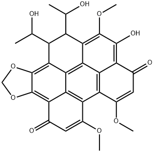 12,13-Dihydro-2-hydroxy-12,13-bis(1-hydroxyethyl)-1,5,6-trimethoxybenzo[1,12]perylo[2,3-d][1,3]dioxole-3,8-dione