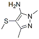 Pyrazole,  5-amino-1,3-dimethyl-4-(methylthio)-  (8CI)
