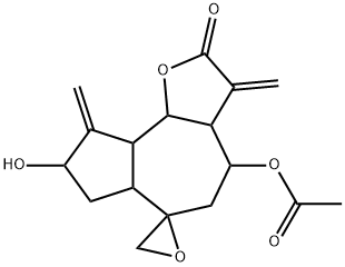 3,3a,4,5,6a,7,8,9,9a,9b-Decahydro-4-acetoxy-8-hydroxy-3,9-bis(methylene)spiro[azuleno[4,5-b]furan-6(2H),2'-oxiran]-2-one