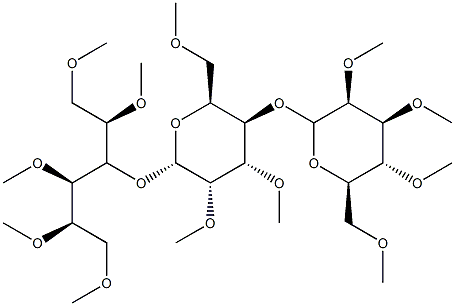 3-O-[4-O-(2-O,3-O,4-O,6-O-Tetramethyl-β-D-mannopyranosyl)-2-O,3-O,6-O-trimethyl-β-D-mannopyranosyl]-1-O,2-O,4-O,5-O,6-O-pentamethyl-D-mannitol
