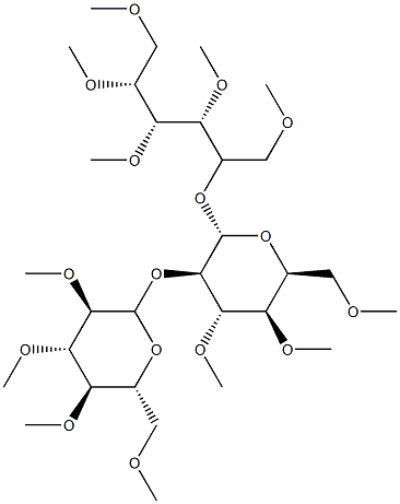 2-O-[2-O-(2-O,3-O,4-O,6-O-Tetramethyl-β-D-glucopyranosyl)-3-O,4-O,6-O-trimethyl-β-D-glucopyranosyl]-1-O,3-O,4-O,5-O,6-O-pentamethyl-D-glucitol