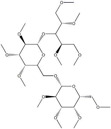 3-O-[6-O-(2-O,3-O,4-O,6-O-Tetramethyl-β-D-galactopyranosyl)-2-O,3-O,4-O-trimethyl-β-D-galactopyranosyl]-1-O,2-O,4-O,5-O-tetramethyl-L-arabinitol