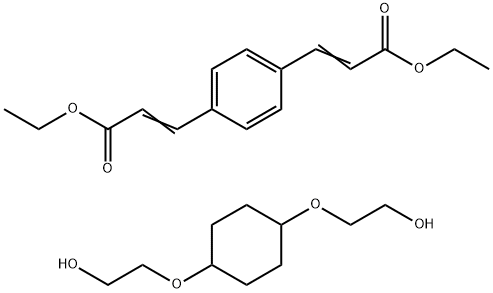 2-Propenoic acid, 3,3'-(1,4-phenylene)bis-, diethyl ester, polymer with 2,2'-[1,4-cyclohexanediylbis(oxy)]bis[ethanol]