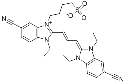 5,5-二氰基-3-(4-磺丁基)-1,1,3-三乙基咪唑羰花青内胺盐