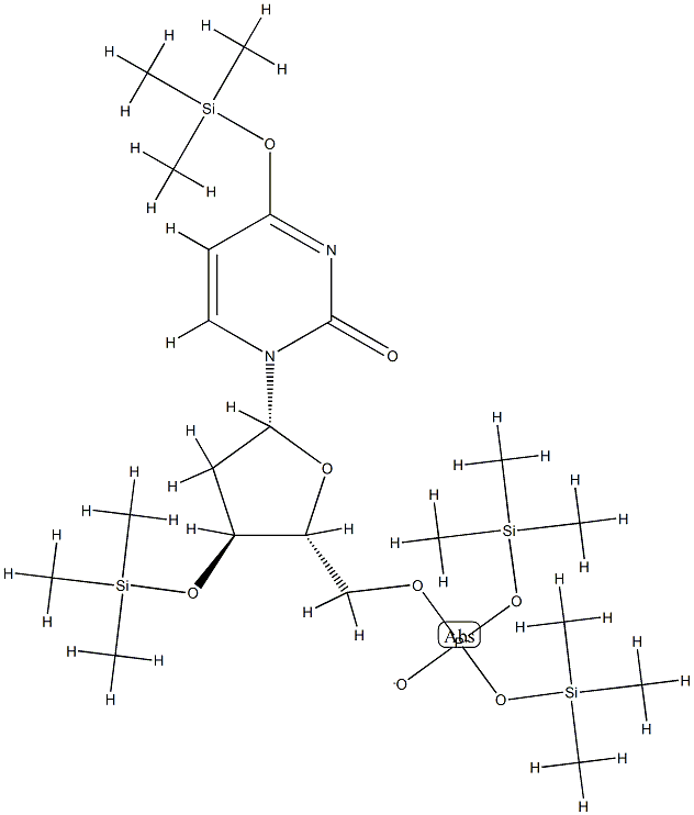 1-[5-O-[Bis(trimethylsiloxy)phosphinyl]-3-O-trimethylsilyl-2-deoxy-β-D-erythro-pentofuranosyl]-4-trimethylsilyloxypyrimidin-2(1H)-one