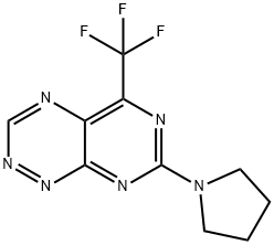 7-(1-Pyrrolidinyl)-5-(trifluoromethyl)pyrimido[5,4-e]-1,2,4-triazine