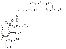 4-anilino-2-methoxy-benzenediazonium: 1-(methoxymethyl)-4-[4-(methoxym ethyl)phenoxy]benzene: 2,4,6-trimethylbenzenesulfonic acid