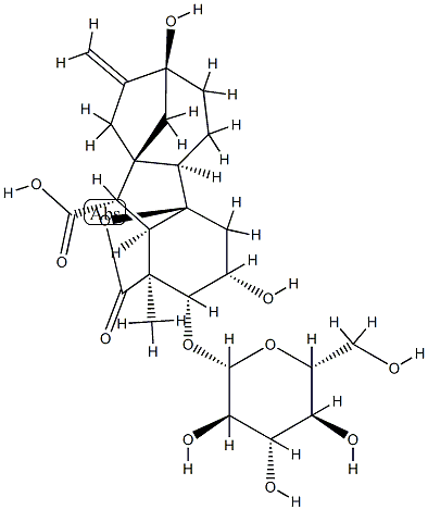 2β-(β-D-Glucopyranosyloxy)-3β,4aα,7-trihydroxy-1-methyl-8-methylenegibbane-1α,10β-dicarboxylic acid 1,4a-lactone
