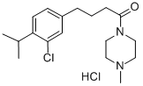 1-(4-(3-Chloro-4-(1-methylethyl)phenyl)-1-oxobutyl)-4-methylpiperazine  hydrochloride