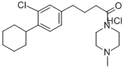 1-(4-(3-Chloro-4-cyclohexylphenyl)-1-oxobutyl)-4-methylpiperazine hydr ochloride