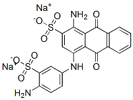 1-amino-4-(4-amino-3-sulphoanilino)-9,10-dihydro-9,10-dioxoanthracene-2-sulphonic acid, sodium salt