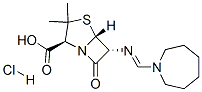 [2S-(2alpha,5alpha,6beta)]-6-[[(hexahydro-1H-azepin-1-yl)methylene]amino]-3,3-dimethyl-7-oxo-4-thia-1-azabicyclo[3.2.0]heptane-2-carboxylic acid monohydrochloride