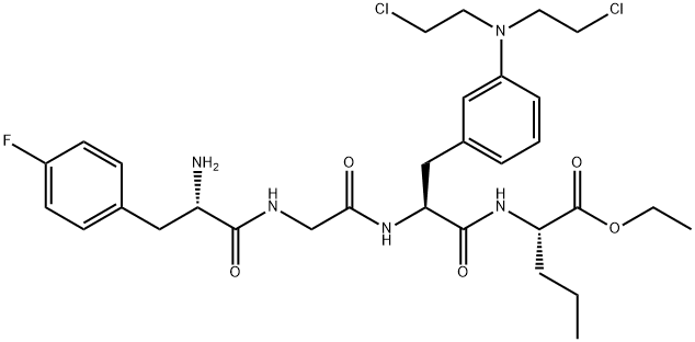ethyl N-[3-[bis(2-chloroethyl)amino]-N-[N-(4-fluoro-3-phenyl-L-alanyl)glycyl]-3-phenyl-L-alanyl]-L-norvalinate