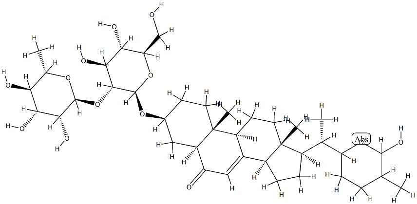 3β-[[2-O-(6-Deoxy-α-L-mannopyranosyl)-β-D-glucopyranosyl]oxy]-22,26-epoxy-26-hydroxy-5α-cholest-7-en-6-one
