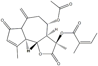 (3R)-2,3,3aβ,4,5,6,6a,7,9aβ,9bα-Decahydro-4β-acetyloxy-2,7-dioxo-6-methylene-3,9-dimethylazuleno[4,5-b]furan-3α-yl=(Z)-2-methyl-2-butenoate