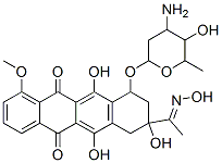10-(4-amino-5-hydroxy-6-methyl-oxan-2-yl)oxy-6,8,11-trihydroxy-8-(N-hy droxy-C-methyl-carbonimidoyl)-1-methoxy-9,10-dihydro-7H-tetracene-5,12 -dione