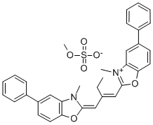 methyl 3-methyl-2-[2-[(3-methyl-5-phenyl-3H-benzoxazol-2-ylidene)methyl]but-1-enyl]-5-phenylbenzoxazolium sulphate