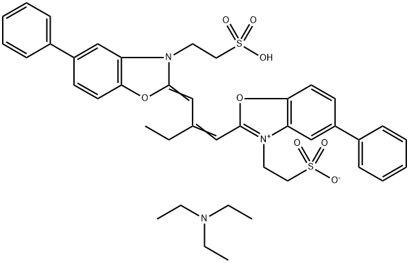 5-苯基-2-[2-[[5-苯基-3-(3-磺酸丙基)-2(3H)-苯并恶唑亚基]甲基]-1-丁烯基]-3-(3-磺酸丙基)-苯并恶唑翁内盐三乙胺盐