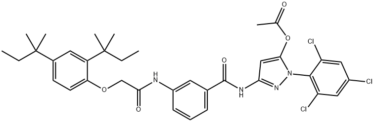 3-[P-[(2,4-DI-TERT-PENTYLPHENOXY)ACETAMIDO]BENZAMIDO]-1-(2,4,6-TRICHLOROPHENYL)-1H-PYRAZOL-5-YL ACE