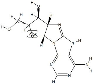 (6aS)-4-Amino-6aα,7,8,9aα-tetrahydro-7α-hydroxy-6H-furo[3',2':4,5]imidazo[1,2-e]purine-8β-methanol