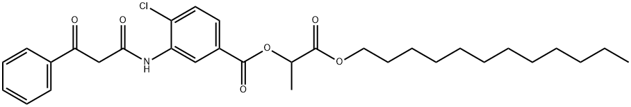 4-氯-3-(3-氧代-3-苯基丙酰氨基)苯甲酸(1-十二烷氧羰基)乙酯