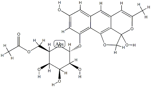 2,2a-Dihydro-2a,8-dihydroxy-4-methylbenzo[g]furo[2,3,4-ij][2]benzopyran-10-yl 6-O-acetyl-β-D-glucopyranoside