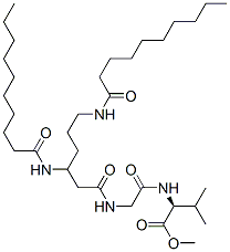 Valine, N-[N-[L-3,6-bis(decanamido)hexanoyl]glycyl]-, methyl ester