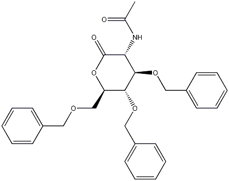 2-乙酰氨基-3,4,6-三-O-苄基-2-脱氧D葡糖酸-1,5-内酯