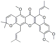 2,3,8-Trimethoxy-11,11-dimethyl-13-(3-methyl-2-butenyl)-6-(2-methyl-1-propenyl)-6H,7H,11H-bis[1]benzopyrano[4,3-b:6',7'-e]pyran-7-one