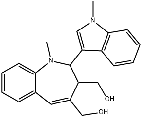 2,3-Dihydro-1-methyl-2-(1-methyl-1H-indol-3-yl)-1H-1-benzazepine-3,4-dimethanol