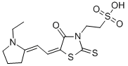 5-[(1-ETHYLPYRROLIDIN-2-YLIDENE)ETHYLIDENE]-4-OXO-2-THIOXOTHIAZOLIDIN-3-ETHANESULPHONIC ACID