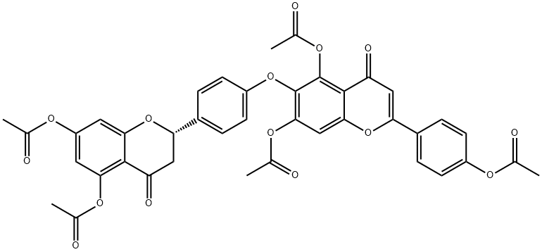 5,7-Diacetoxy-2-[4-[[5,7-diacetoxy-2-(4-acetoxyphenyl)-4-oxo-4H-1-benzopyran-6-yl]oxy]phenyl]-2,3-dihydro-4H-1-benzopyran-4-one