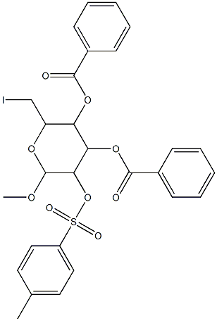 .alpha.-D-Glucopyranoside, methyl 6-deoxy-6-iodo-, 3,4-dibenzoate 2-(4-methylbenzenesulfonate)