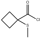 Cyclobutanecarbonyl chloride, 1-(methylthio)- (9CI)