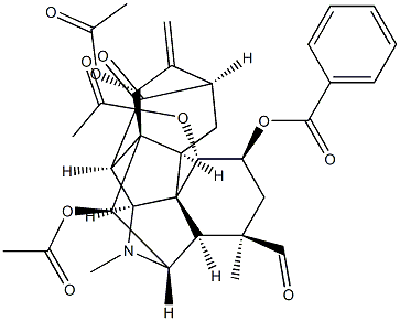1β,11α,15β-Triacetoxy-2α-benzoyloxy-21-methyl-13-oxo-19,21-secohetisan-19-al