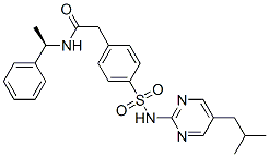 4-[[[5-(2-Methylpropyl)-2-pyrimidinyl]amino]sulfonyl]-N-[(R)-1-phenylethyl]benzeneacetamide
