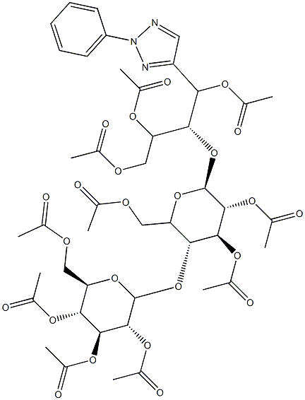2,3-Bis(acetyloxy)-1-[(acetyloxy)(2-phenyl-2H-1,2,3-triazol-4-yl)methyl]propyl 2-O,3-O,6-O-triacetyl-4-O-(2-O,3-O,4-O,6-O-tetraacetyl-β-D-glucopyranosyl)-β-D-glucopyranoside