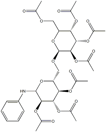 N-Phenyl-6-O-(2-O,3-O,4-O,6-O-tetraacetyl-α-D-galactopyranosyl)-2-O,3-O,4-O-triacetyl-D-glucopyranosylamine
