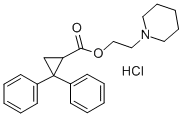 Cyclopropanecarboxylic acid, 2,2-diphenyl-, 2-(1-piperidinyl)ethyl est er, hydrochloride