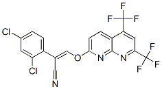 Benzeneacetonitrile, alpha-[[[5,7-bis(trifluoromethyl)-1,8-naphthyridin-2-yl]oxy]methylene]-2,4-dichloro- (9CI)